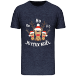 T-shirt Joyeux Noël Ho Ho Ho – French Navy Heather – Face