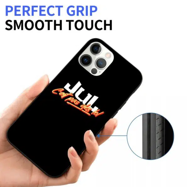 Juillet C est Pas Des Lol coque en verre TPU pour iPhone 12 11 Xs Xr 1