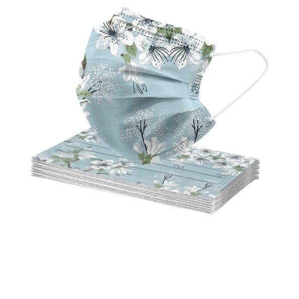 masques jetables imprimés fleurs
