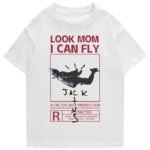 T-shirt Travis Scott Look Mom I can Fly – Blanc