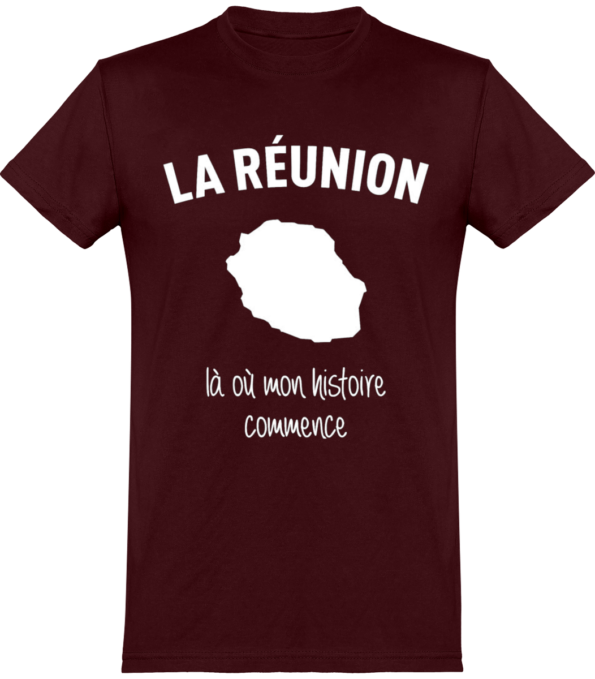 T-shirt La Réunion Là où mon histoire commence
