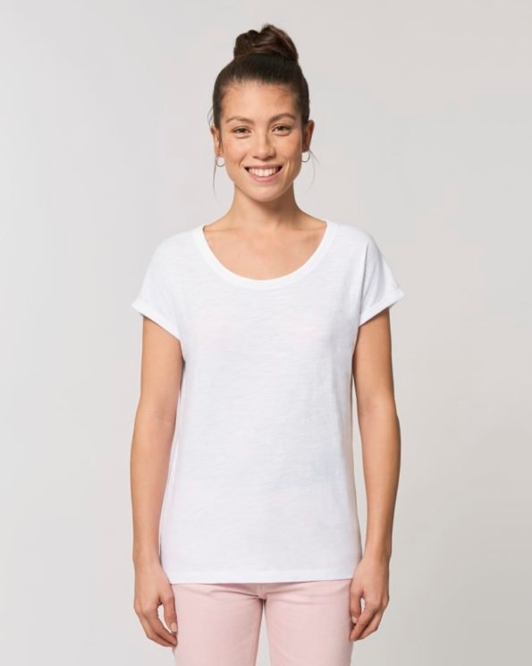 t shirt manches repliees stella rounder blanc 2