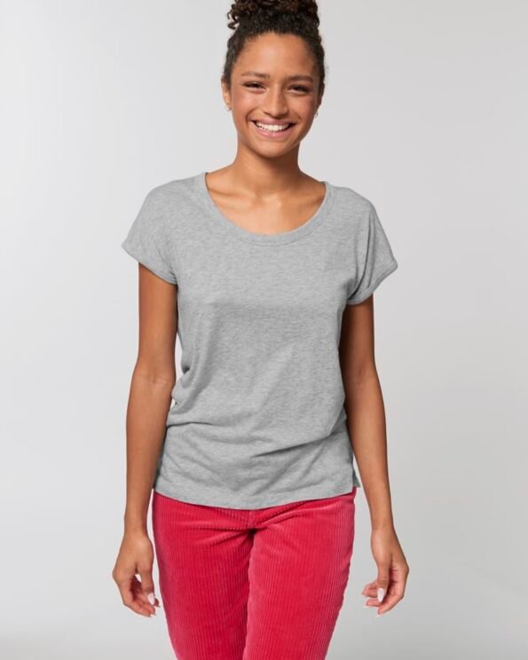t shirt manches repliees stella rounder gris 2
