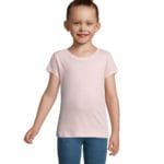 t shirt fillette personnalise rose col rond 100 coton 150 g m² 1