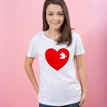T-shirt Coeur Puzzle Matchy Matchy Mère fille / garçon