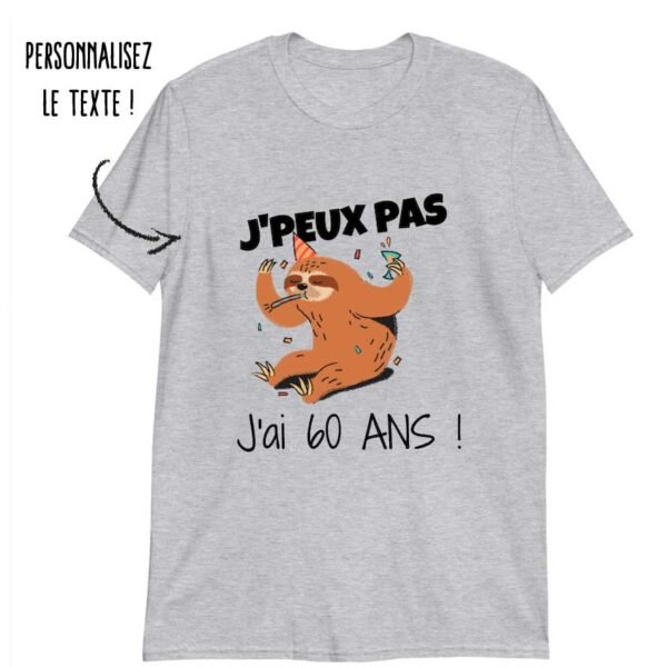 T-shirt personnalisé anniversaire 60 ans