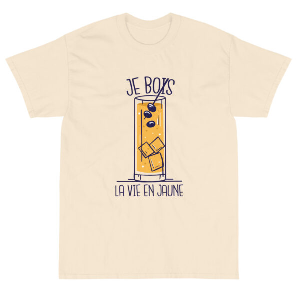 T-shirt Pastis Je bois la vie en jaune