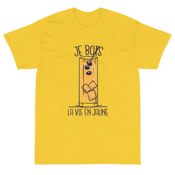 T-shirt Pastis Je bois la vie en jaune