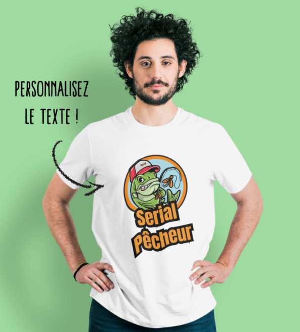 T-shirt Pêcheur personnalisé
