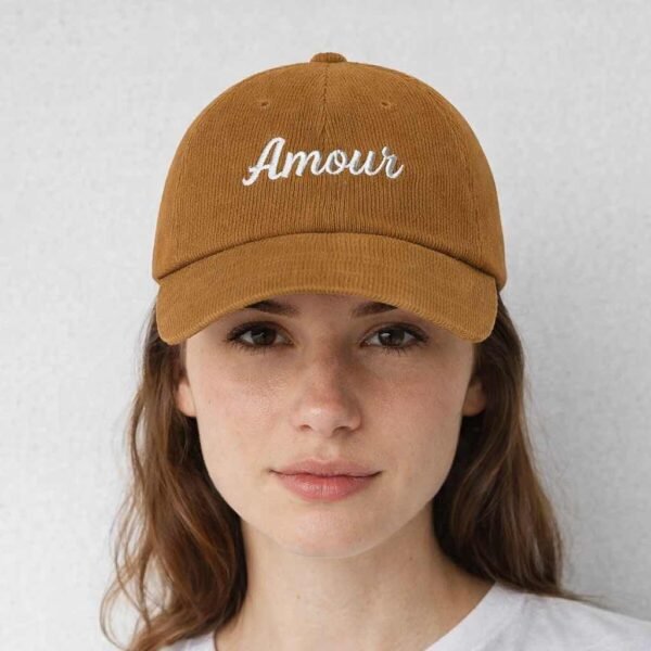 Casquette velours personnalisée brodée