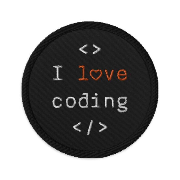 Privé : Patch brodé Geek I Love Coding