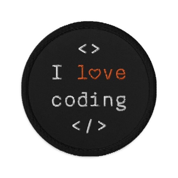 Privé : Patch brodé Geek I Love Coding