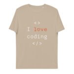 T-shirt I love coding