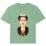 T-Shirt Ample Frida Kahlo Unisexe – Dusty Mint – Face