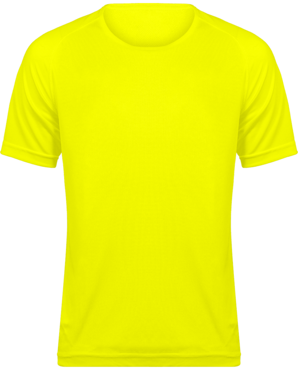 T-shirt Sport Homme – Fluorescent Yellow – Face