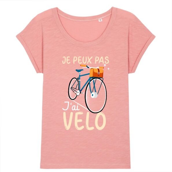 T-shirt Femme Je peux pas j'ai vélo