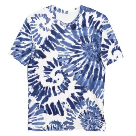 Privé : T-Shirt Full Print TIE & DYE Bleu à personnaliser