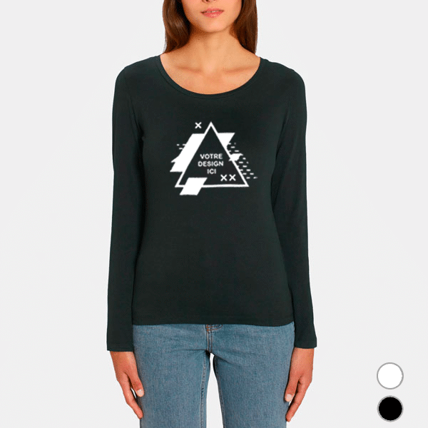 T-shirt manches longues femme personnalisable 🇫🇷 🌱