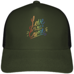 Casquette LGBT Love is not a crime – Olive Green / Black – Plexus