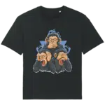 T-Shirt 3 singes Ample Unisexe  – Serene Blue – Face