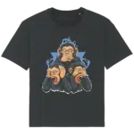 T-Shirt 3 singes Ample Unisexe  – Serene Blue – Face