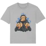 T-Shirt 3 singes Ample Unisexe  – Serene Blue – Face
