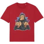 T-Shirt 3 singes Ample Unisexe  – Serene Blue – Face