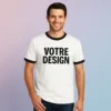 T-shirt Homme Bords Contrastés