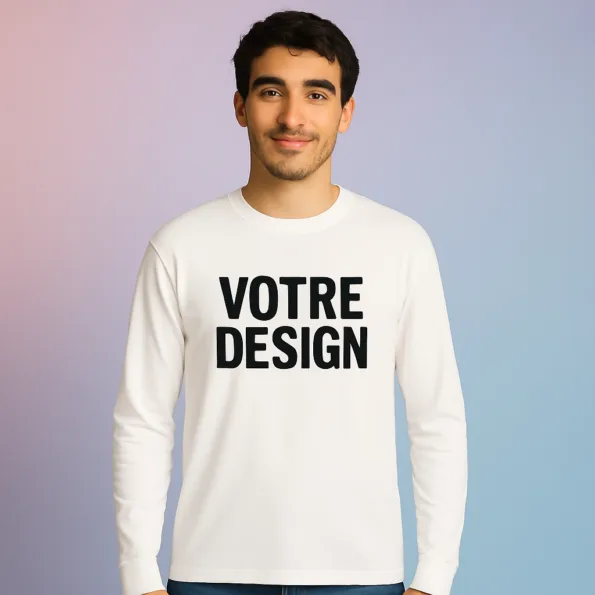T-shirt manches longues personnalisé pour homme