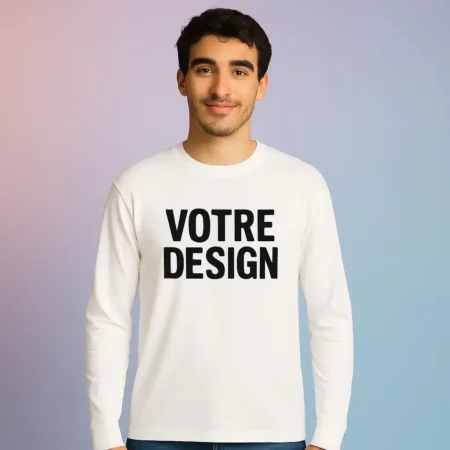 T-shirt manches longues personnalisé pour homme