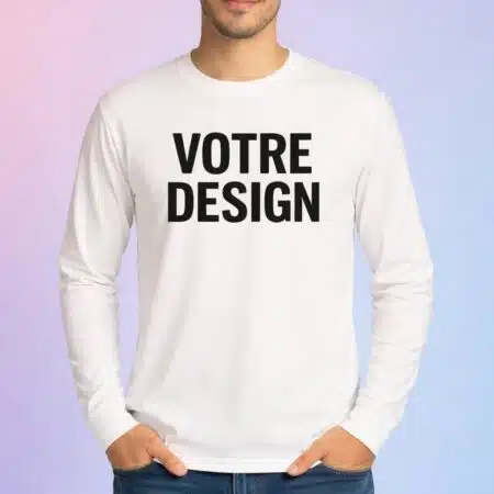 t shirt personnalisé manches longues homme