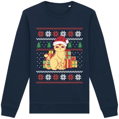 Pull Noël Moche Chat