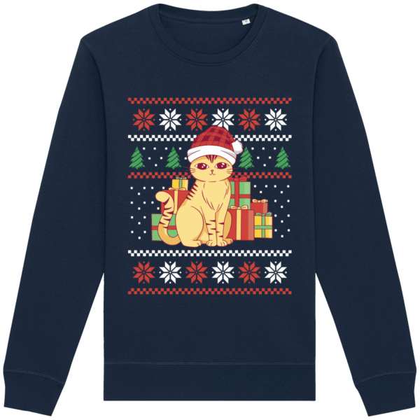 Pull Noël Moche Chat