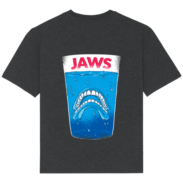 T-Shirt Les Dents de la Mer Parodie – Dark Heather Grey – Dos