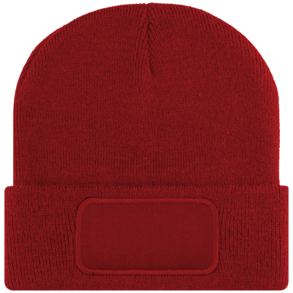 Bonnet Rouge à Patch personnalisable – Classic Red – Face