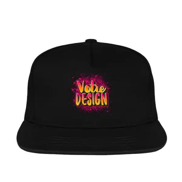 Casquette personnalisée Snapback Noire