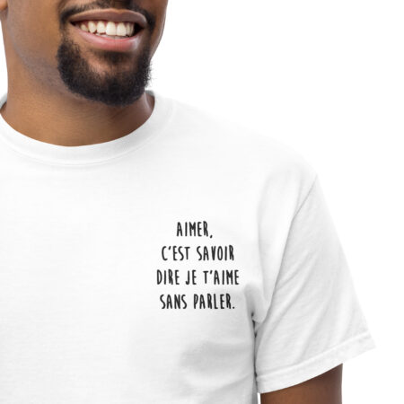 Privé : T-shirt brodé citation amour