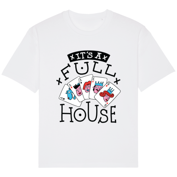 T-shirt Poker Full House – White – Face