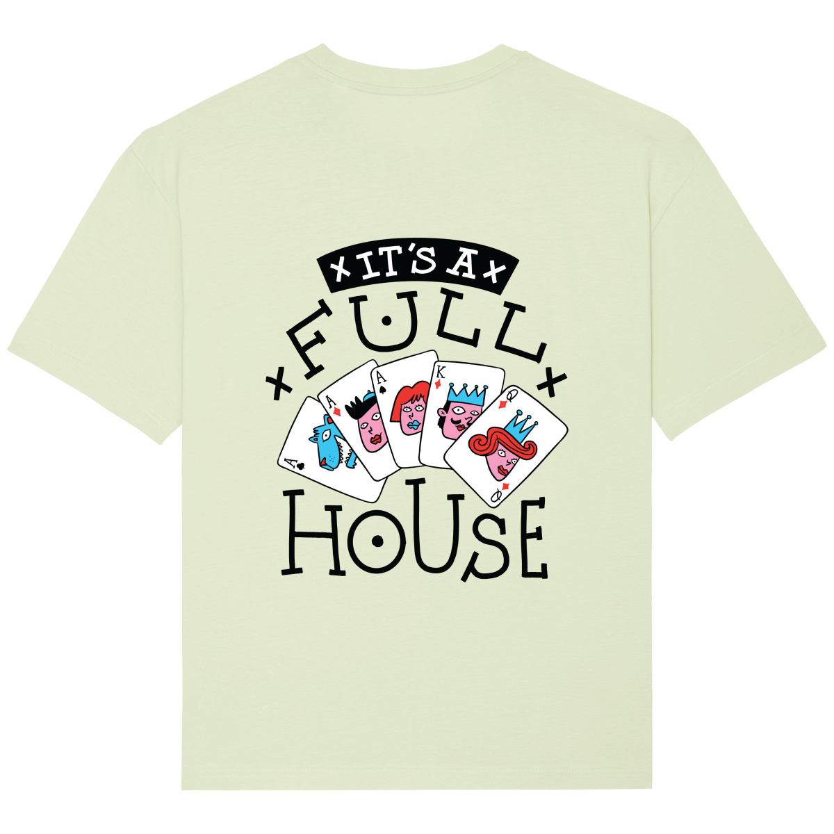 T-shirt Poker Full House – Heather Grey – Face