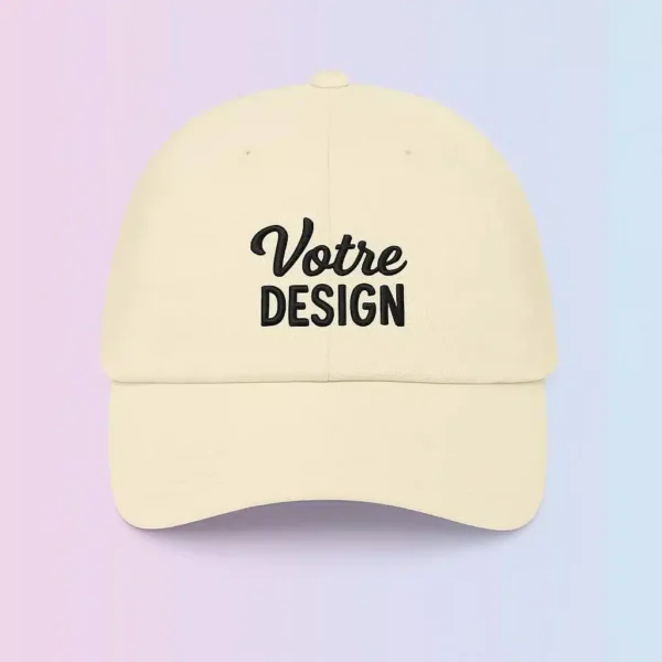 Casquette pastel personnalisée brodée 2