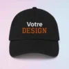 Casquette personnalisée brodée en jean noir