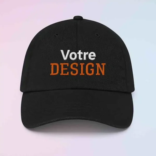 Casquette personnalisée brodée en jean noir