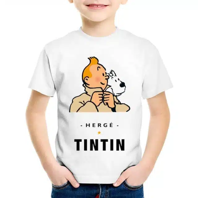 Impression de bande dessin e TINTIN Enfants T shirts Dr les Enfants Mode t Manches Courtes 8.jpg 640x640 8
