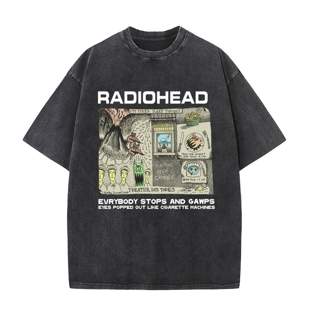 T-shirt Radiohead délavé
