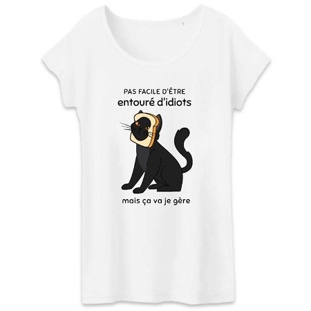 T-shirt femme Humour Chat