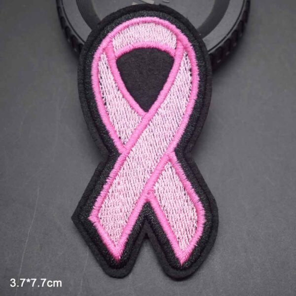 Patch brodé ruban rose