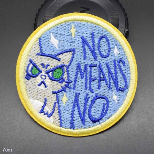 Patch brodé Chat No means no