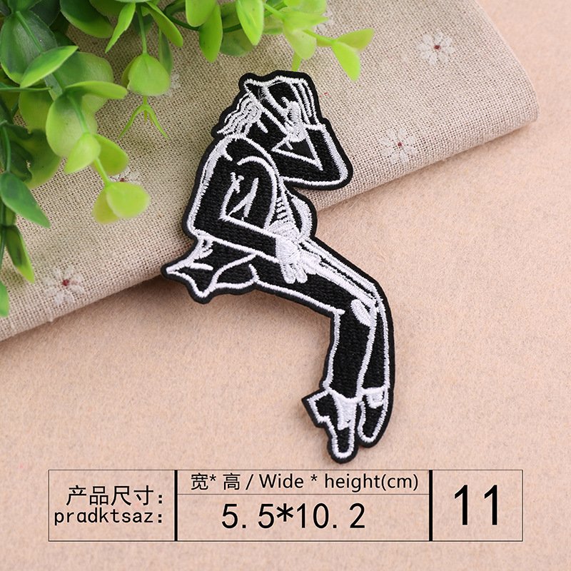 Patch Thermocollant Michael Jackson - Rond Noir Et Blanc, 8.5 Cm - À Poser Au Fer à Repasser