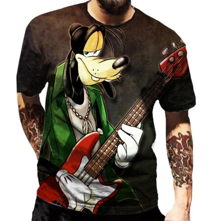 T-shirt Full print 3D Disney Dingo Rockeur