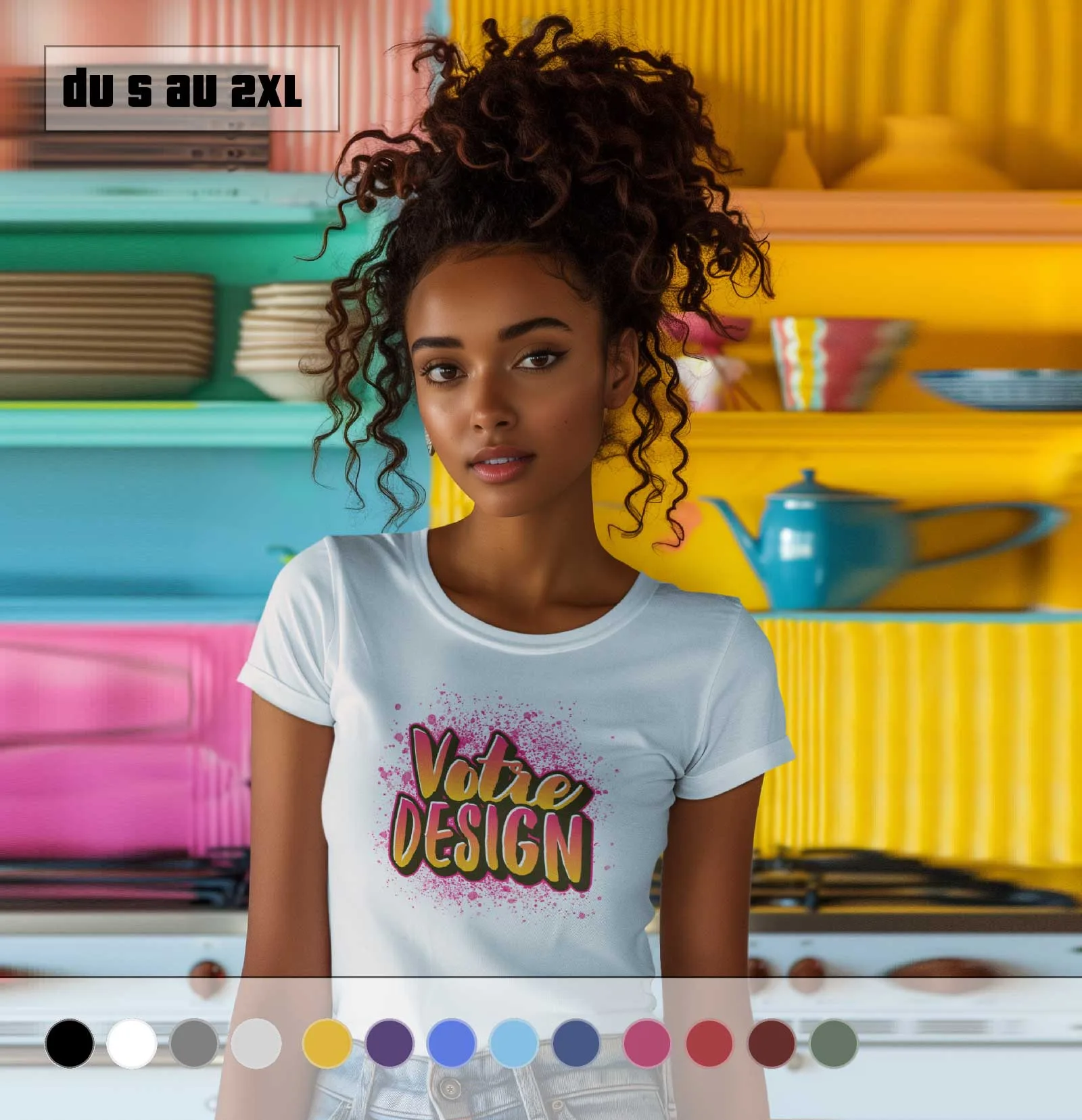 T-shirt Ajusté Chevrolet Pour Homme Et Femme - Tissu Coton Bella + Canvas - Couleurs Vives Disponibles